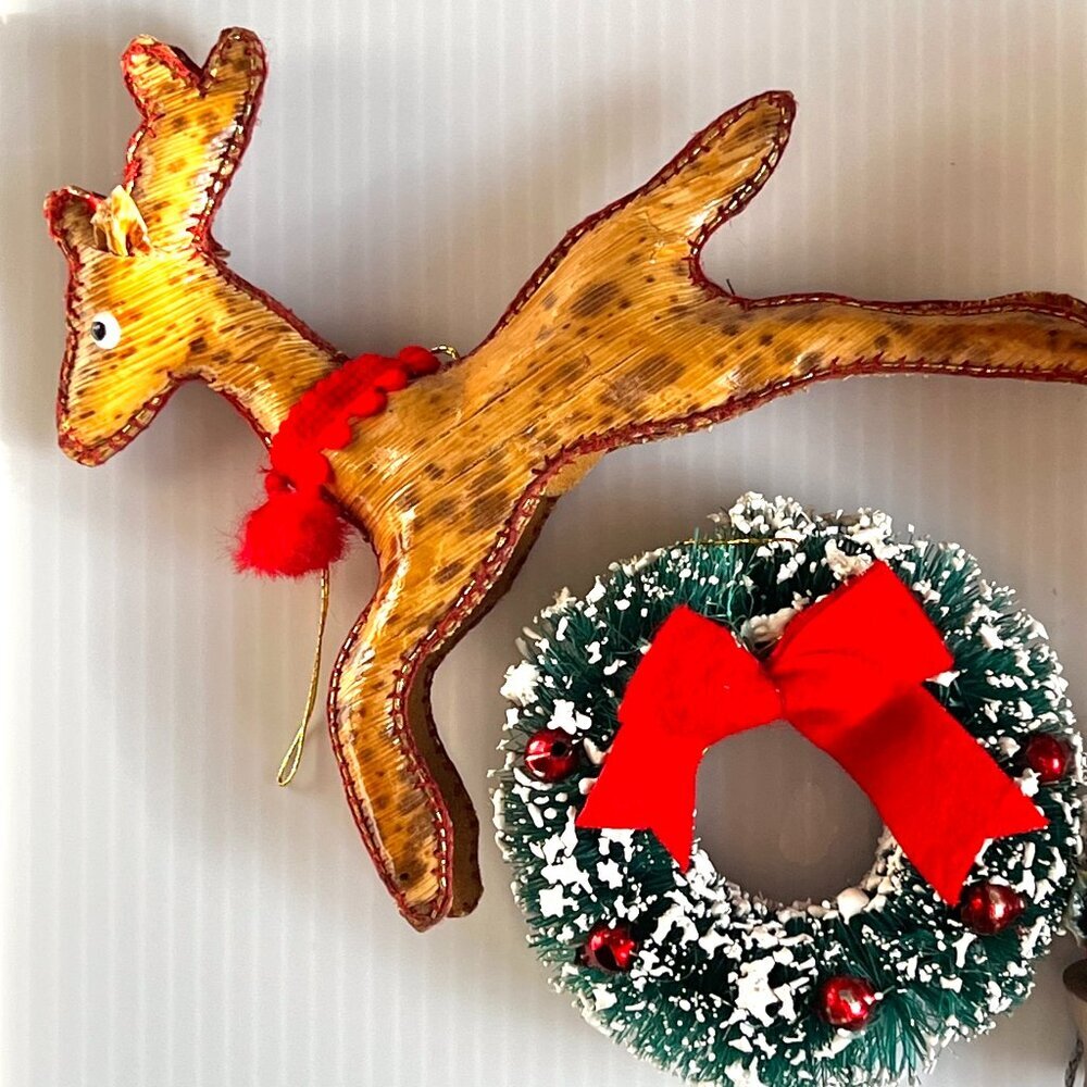 4) HOLIDAY ORNAMENTS - RARE VINTAGE!